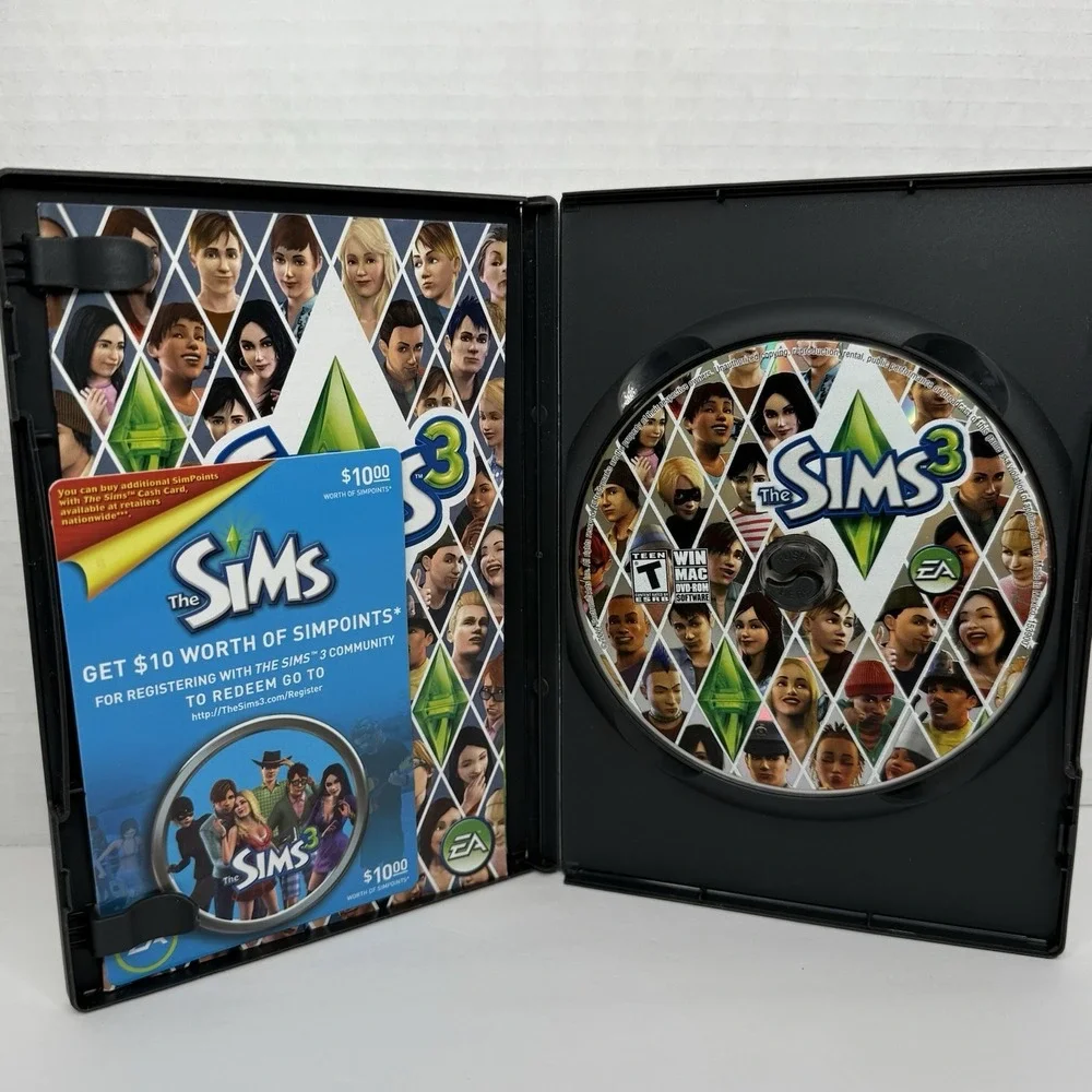 The Sims 3 PC Game Complete With Key, Manual, And Promo Simspoints 2009 UNTESTED